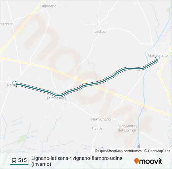 515 Bus Line Map