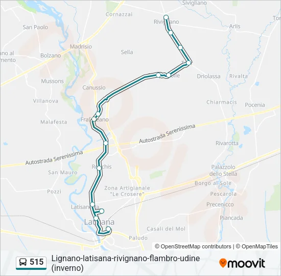 515 Bus Line Map