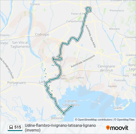 515 Bus Line Map