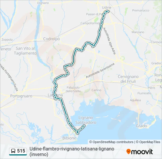 515 Bus Line Map
