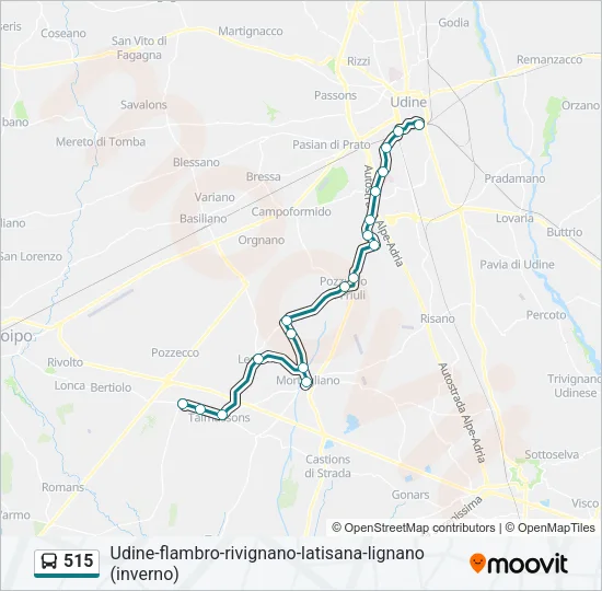 515 Bus Line Map