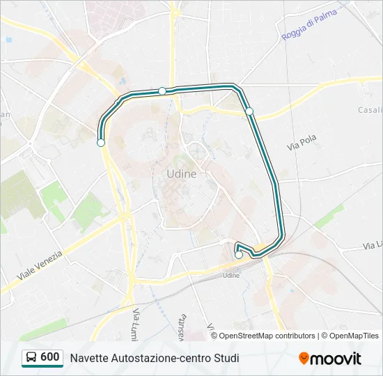 600 Bus Line Map