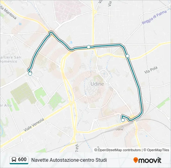 600 Bus Line Map