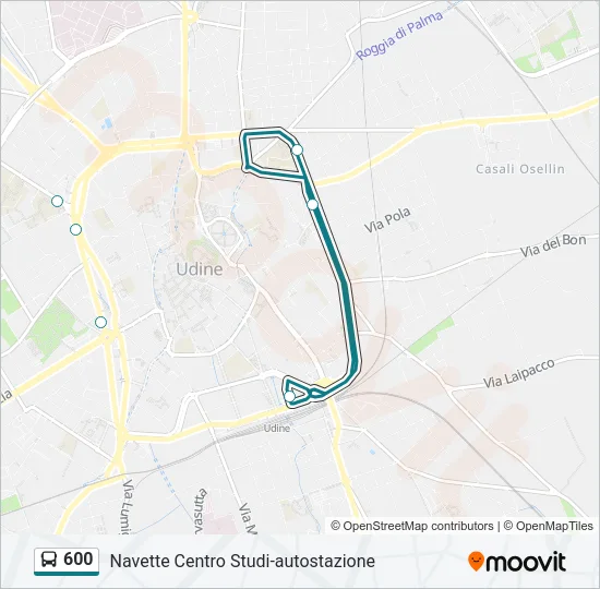 600 Bus Line Map