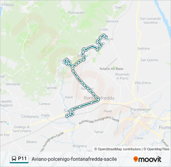 P11 Bus Line Map