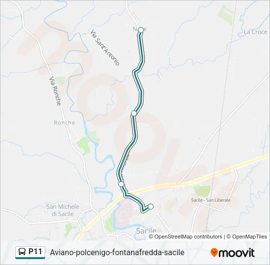 P11 Bus Line Map