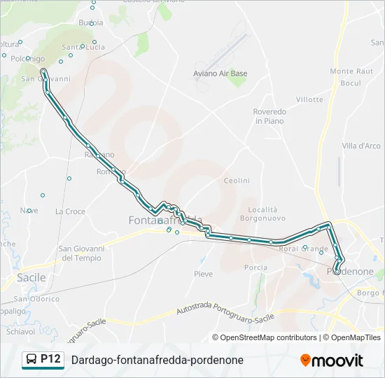 P12 Bus Line Map