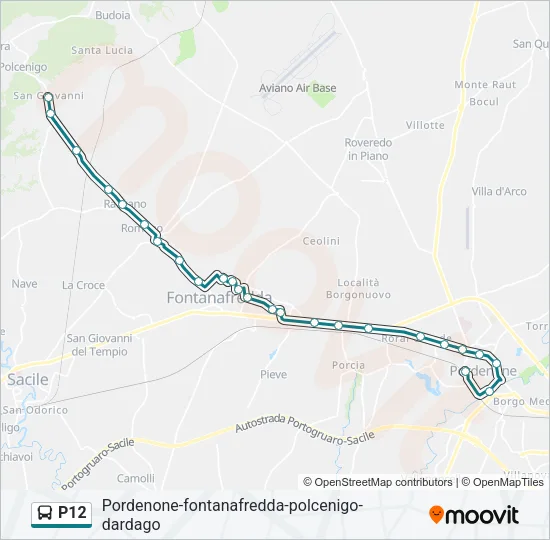 P12 Bus Line Map