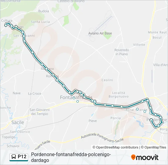 P12 Bus Line Map