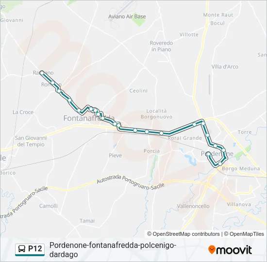 P12 Bus Line Map