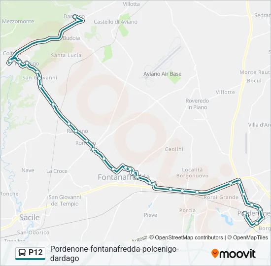 P12 Bus Line Map