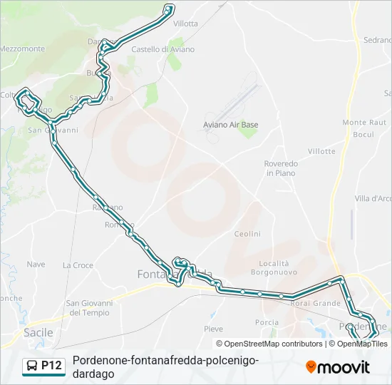 P12 Bus Line Map