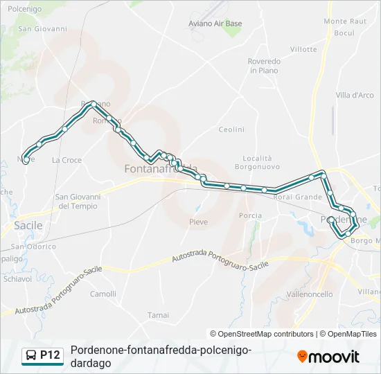 P12 Bus Line Map