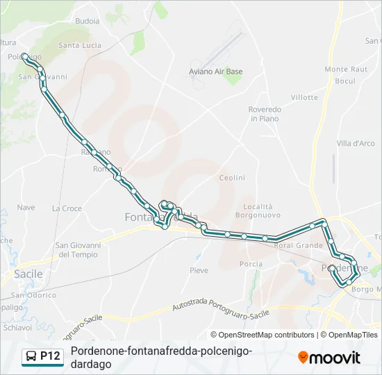 P12 Bus Line Map
