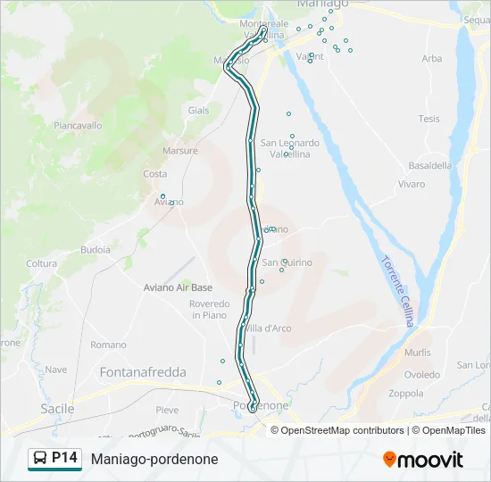 P14 Bus Line Map