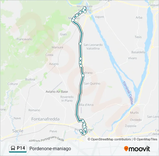 P14 Bus Line Map