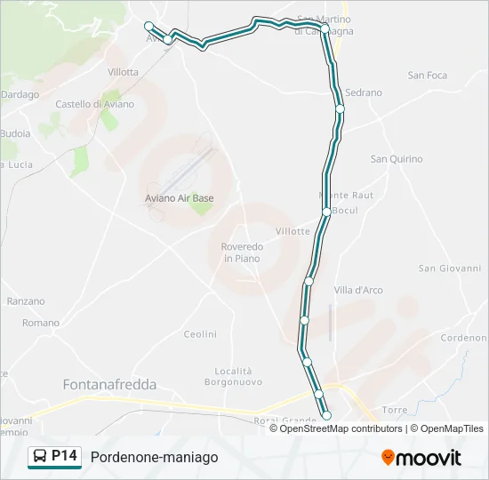 P14 Bus Line Map