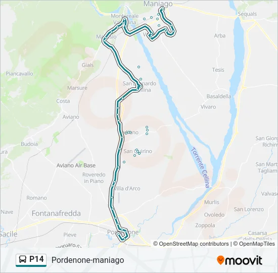 P14 Bus Line Map