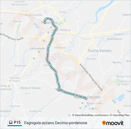 P15 Bus Line Map