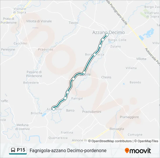 P15 Bus Line Map