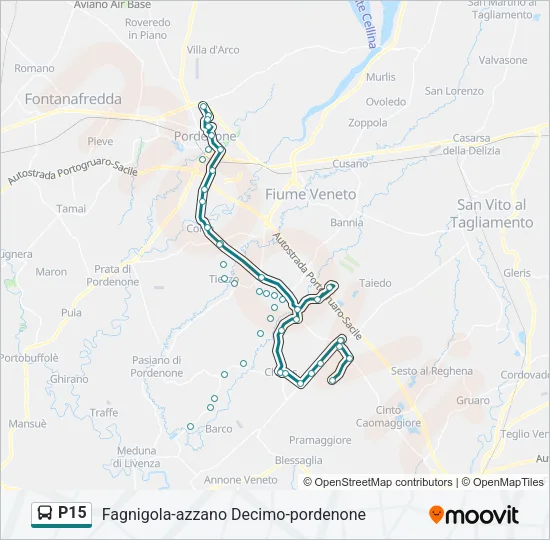 P15 Bus Line Map