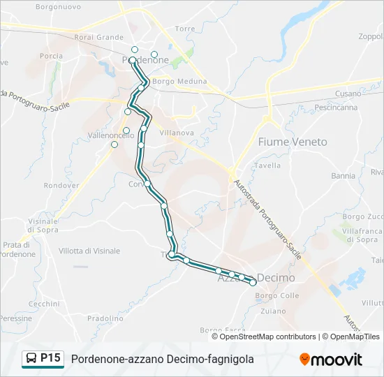 P15 Bus Line Map