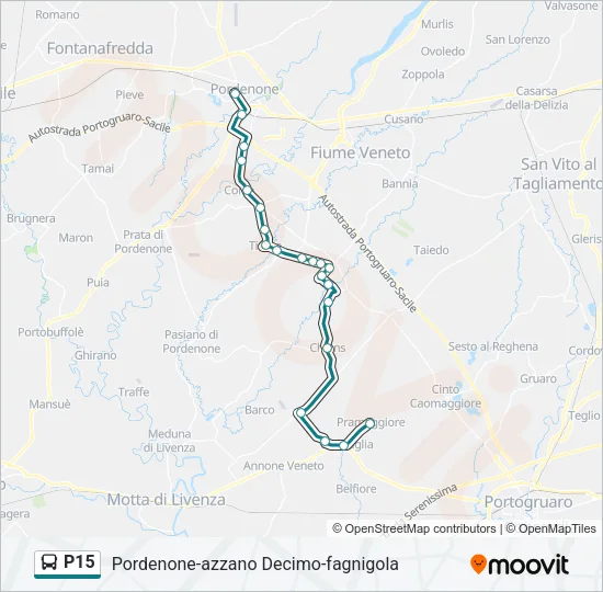 P15 Bus Line Map
