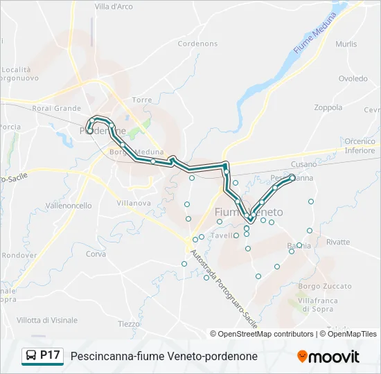 P17 Bus Line Map