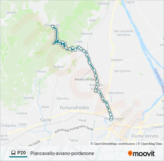 P20 Bus Line Map