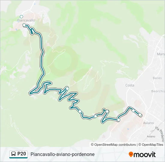 P20 Bus Line Map