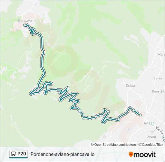 P20 Bus Line Map