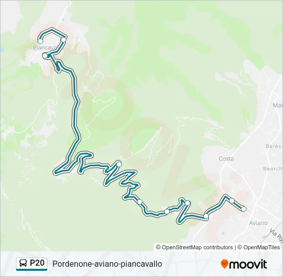 P20 Bus Line Map