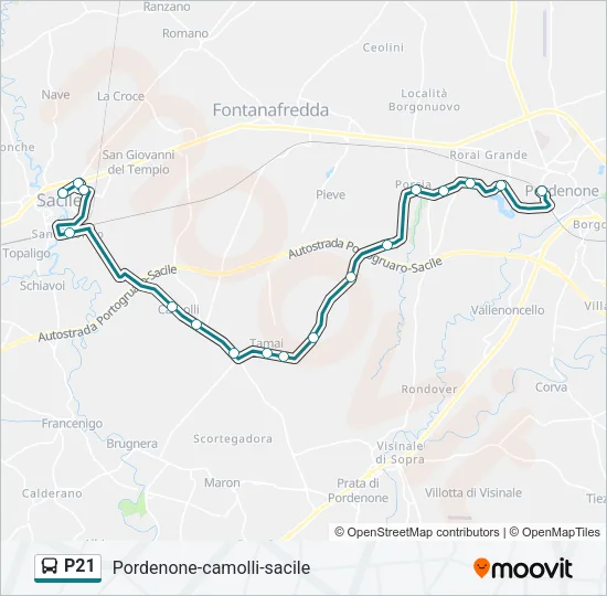 P21 Bus Line Map