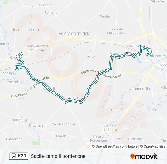 P21 Bus Line Map