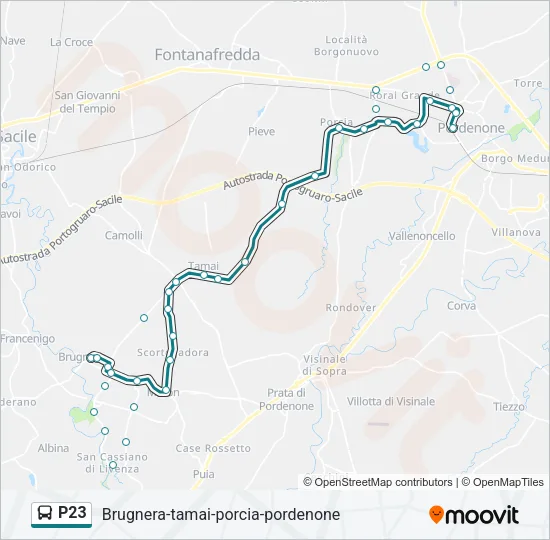P23 Bus Line Map