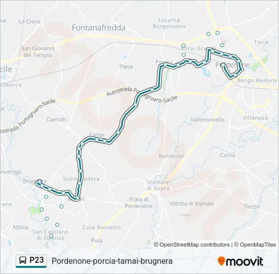 P23 Bus Line Map