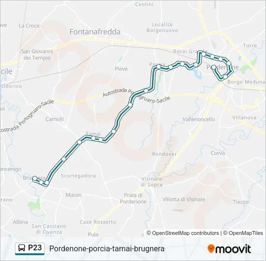 P23 Bus Line Map