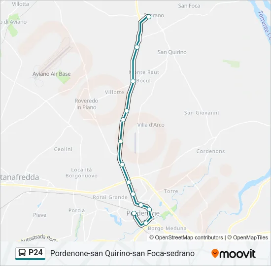 P24 Bus Line Map