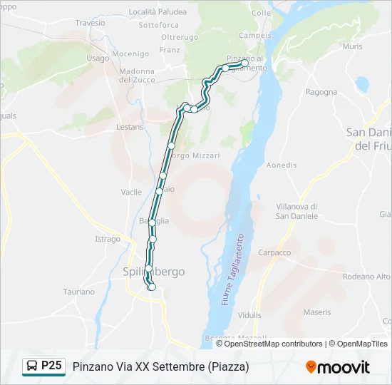 P25 Bus Line Map