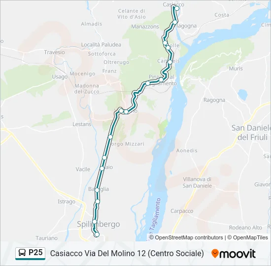 P25 Bus Line Map