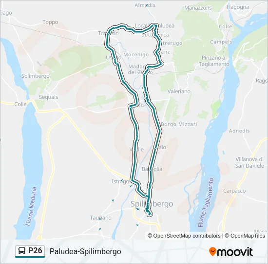 P26 Bus Line Map