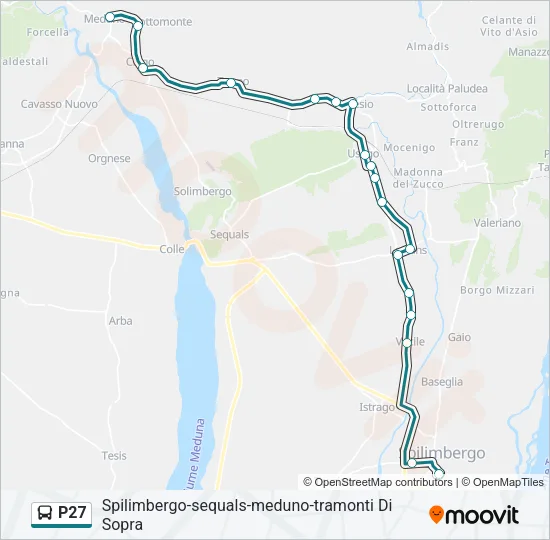 P27 Bus Line Map