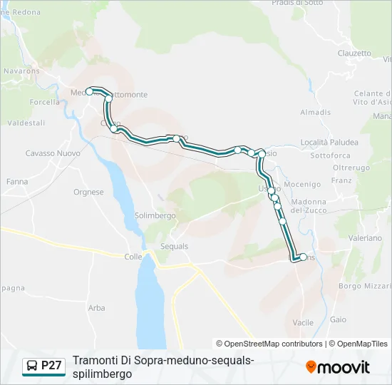 P27 Bus Line Map