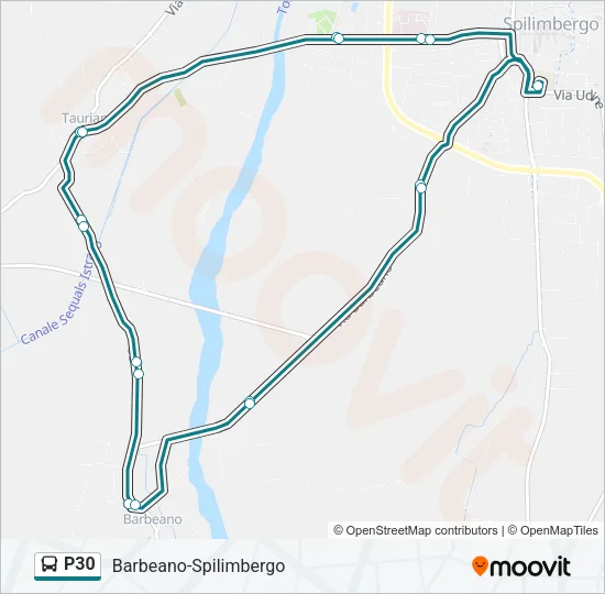 P30 Bus Line Map