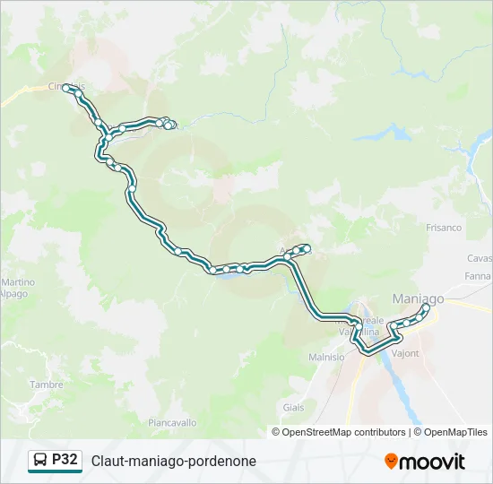 P32 Bus Line Map