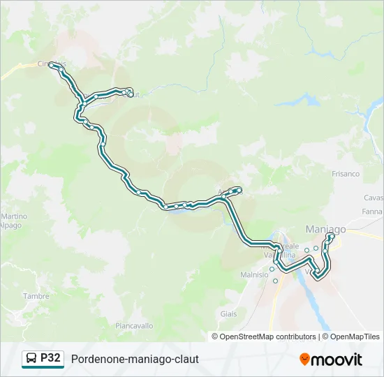 P32 Bus Line Map