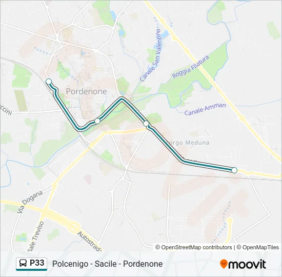 P33 Bus Line Map
