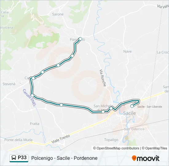 P33 Bus Line Map