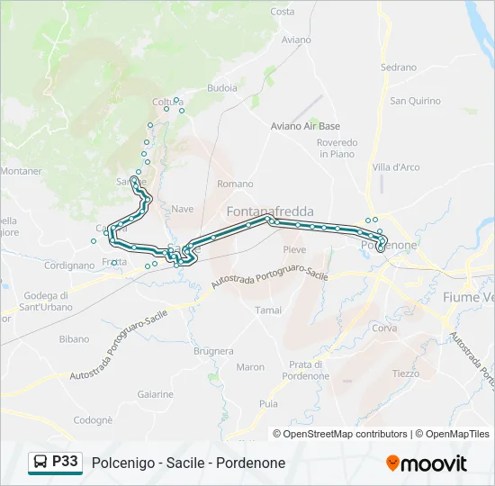 P33 Bus Line Map