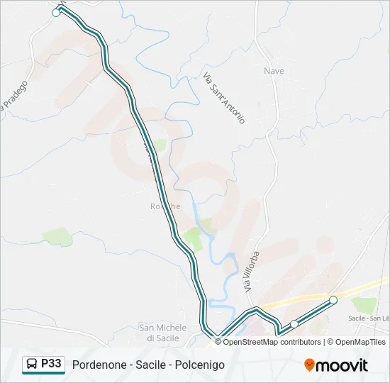 P33 Bus Line Map